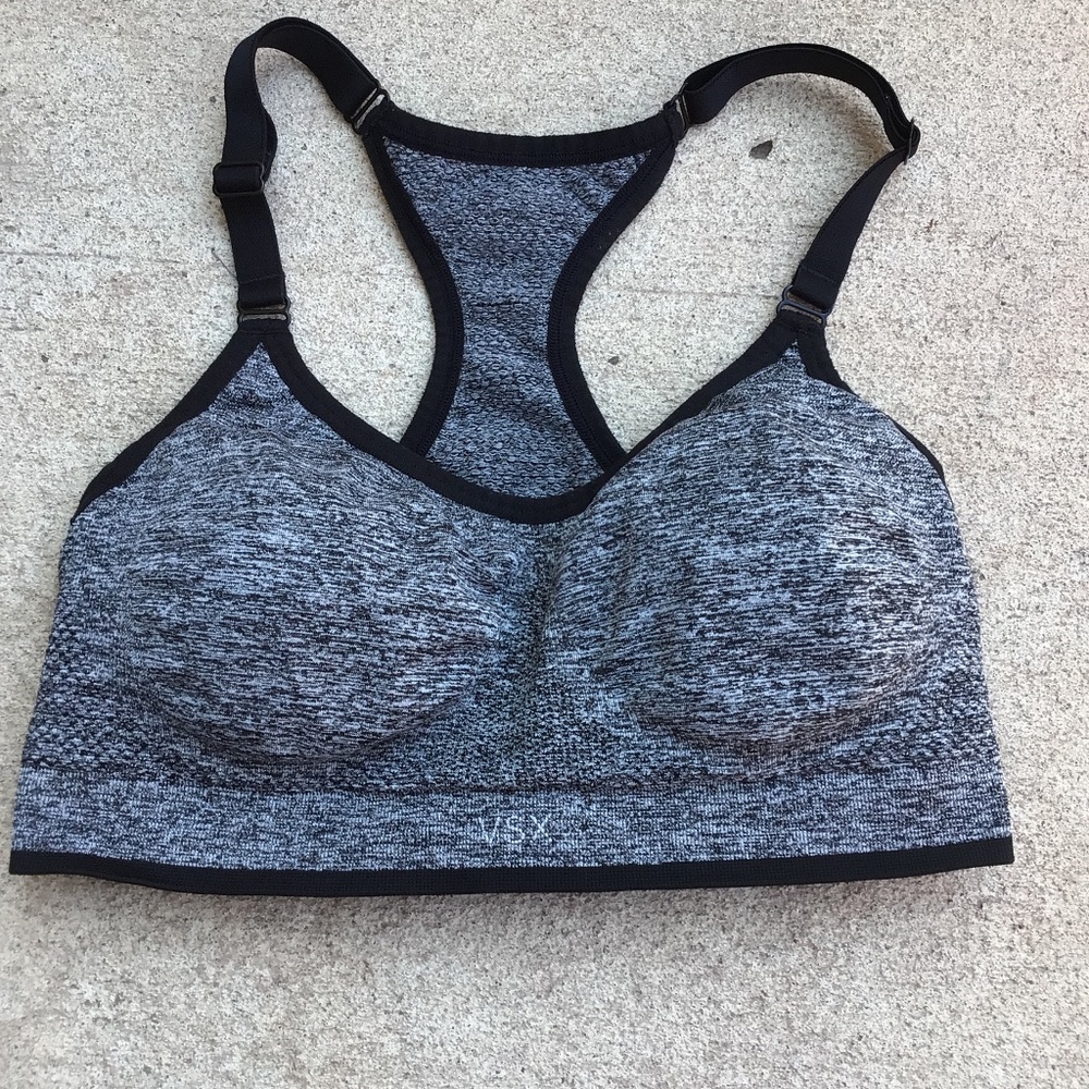 Victoria sport, sports bra, gray and black